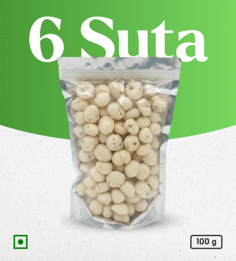 Premium 6 Suta Makhana – medium-size foxnuts (18–21 mm) by Mera Kisan