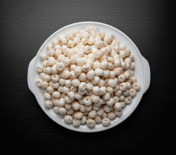 4+ suta makhana(foxnut) in a plate