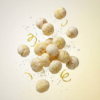 Floating salt and vinegar makhana showing its crisp texture and subtle tangy seasoning against a soft background