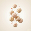 Floating Himalayan salted makhana showing its light texture and subtle salt coating against a soft neutral background
